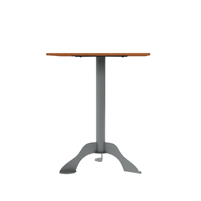 Square Table Metal Flora / HPL - 2places - anthracite 7016 / clear chene