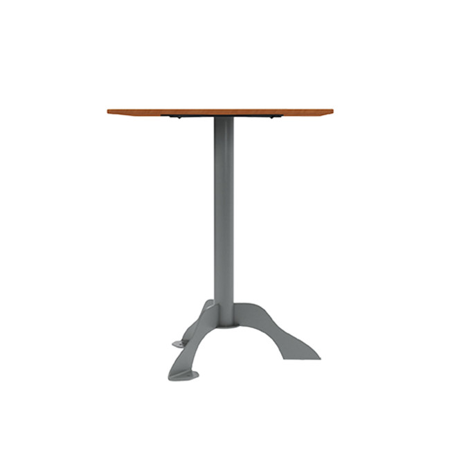 Square Table Metal Flora / HPL - 2places - anthracite 7016 / clear chene