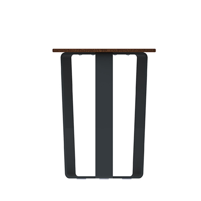 Metal Macis Stool / HPL - 1place - anthracite 7016 / clear chene