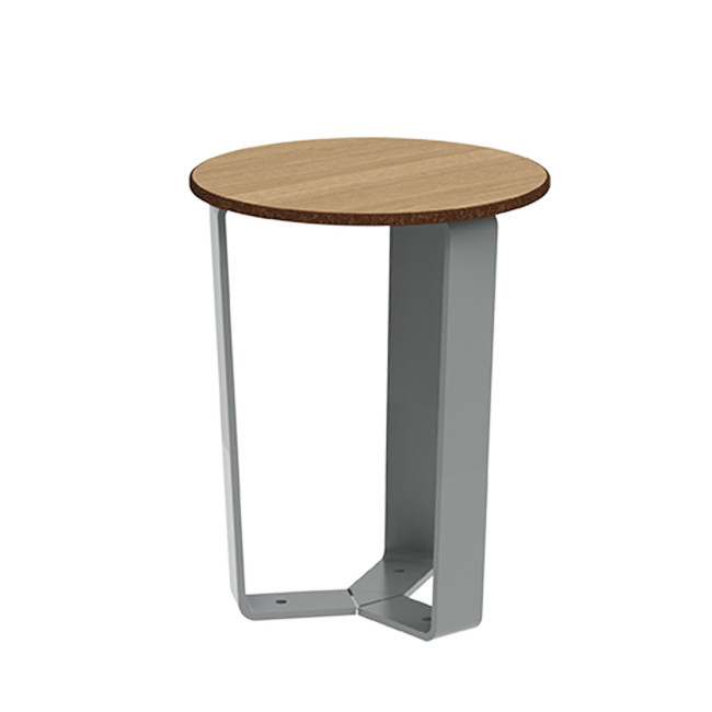 Metal Macis Stool / HPL - 1place - anthracite 7016 / clear chene