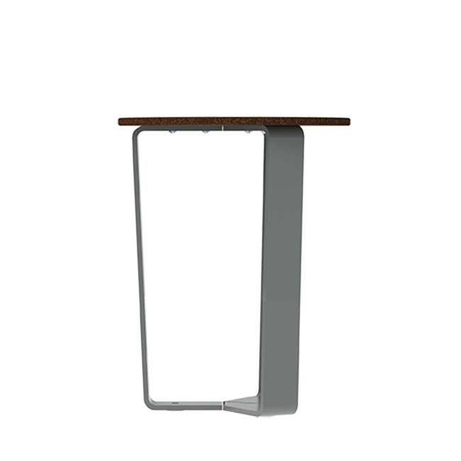 Metal Macis Stool / HPL - 1place - anthracite 7016 / clear chene