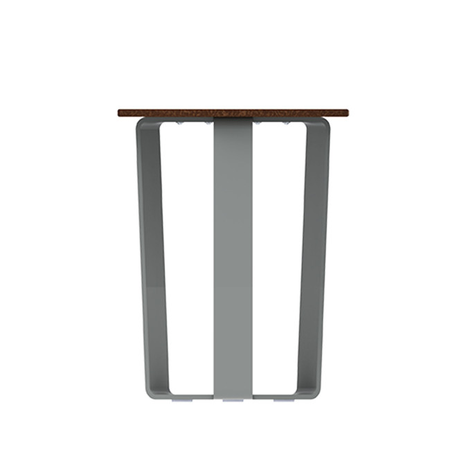 Metal Macis Stool / HPL - 1place - anthracite 7016 / clear chene