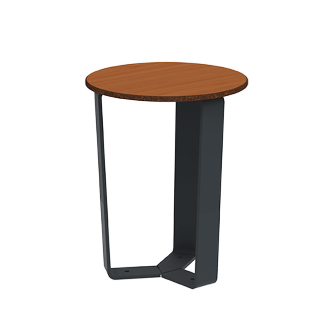 Metal Macis Stool / HPL - 1place - anthracite 7016 / clear chene