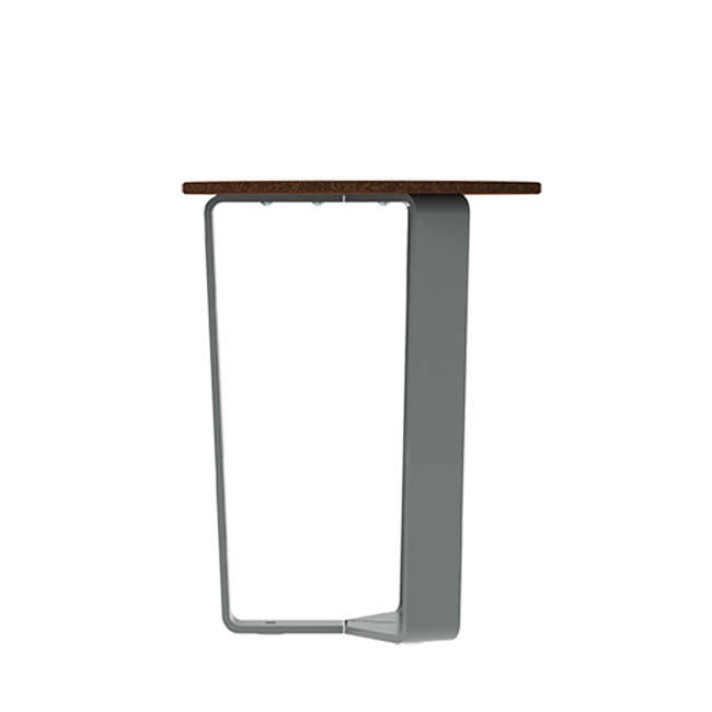 Metal Macis Stool / HPL - 1place - anthracite 7016 / clear chene