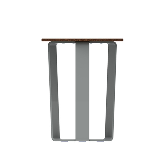 Metal Macis Stool / HPL - 1place - anthracite 7016 / clear chene