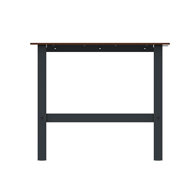 High Macis bench with metal footrest / HPL - 2PLACES - Anthracite 7016 / Clear Chene