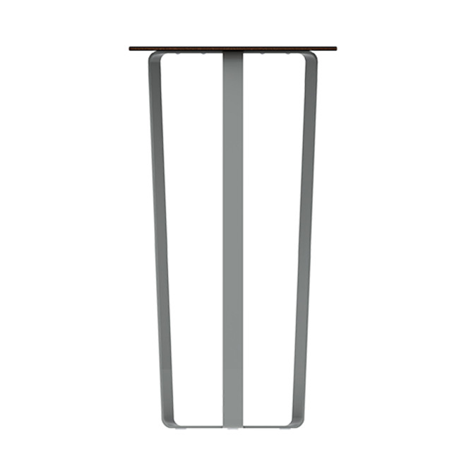Round Eat Round Metal Macis / HPL Without Footrest - Anthracite 7016 / Clear Chene