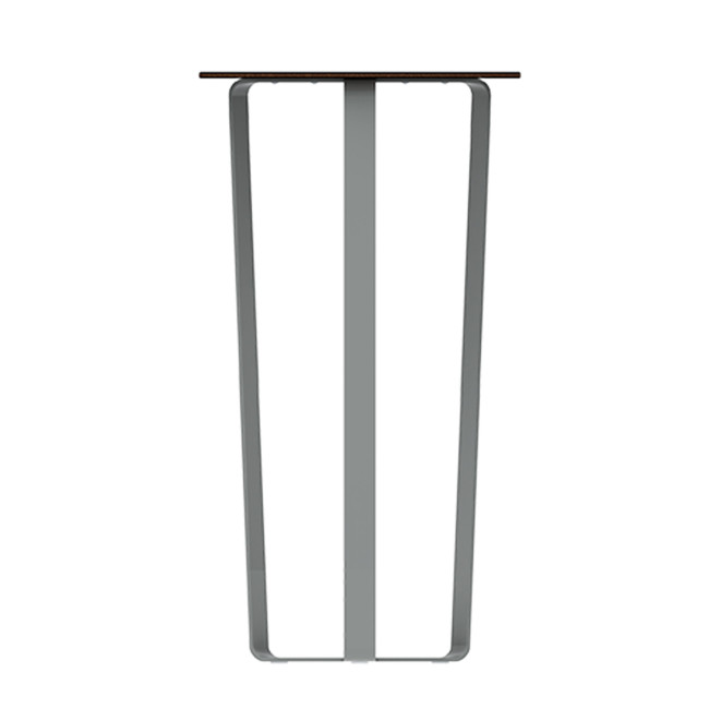 Round Eat Round Metal Macis / HPL Without Footrest - Anthracite 7016 / Clear Chene
