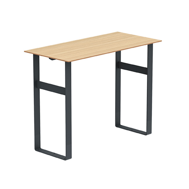 High Rectangle Metal Macis / HPL HPL Table - 4places - anthracite 7016 / cheen clear
