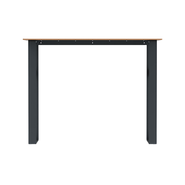 High Rectangle Metal Macis / HPL HPL Table - 4places - anthracite 7016 / cheen clear