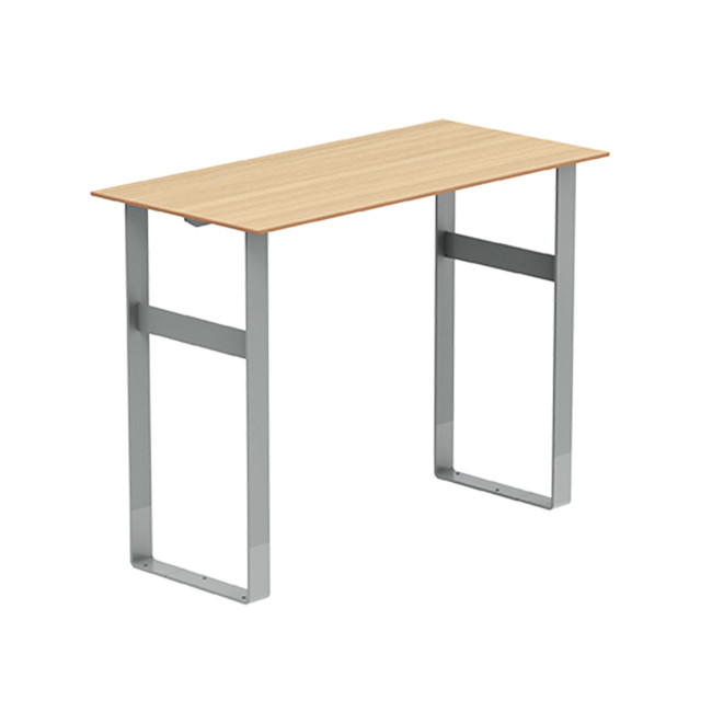 High Rectangle Metal Macis / HPL HPL Table - 4places - anthracite 7016 / cheen clear
