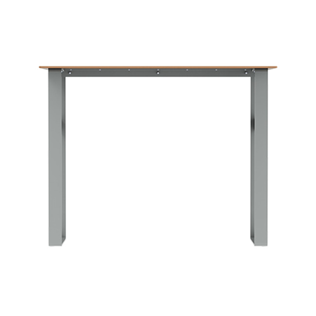 High Rectangle Metal Macis / HPL HPL Table - 4places - anthracite 7016 / cheen clear