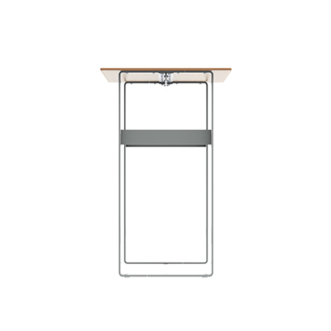 High Rectangle Metal Macis / HPL HPL Table - 4places - anthracite 7016 / cheen clear