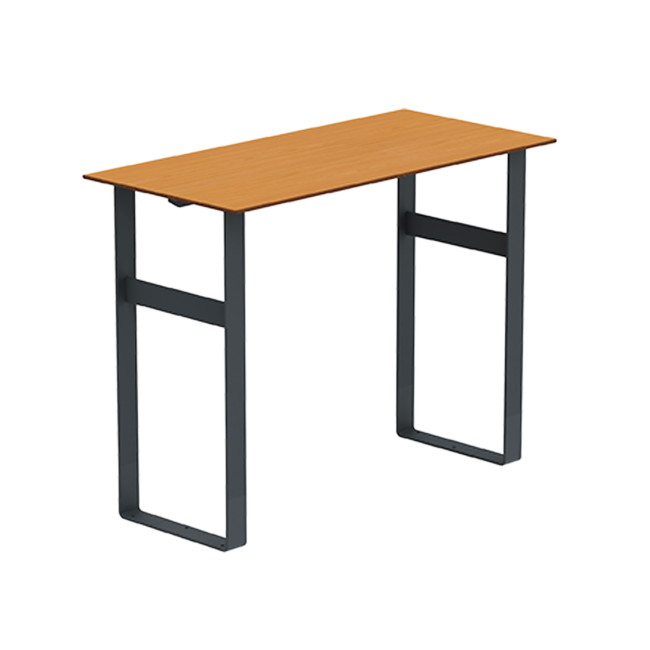 High Rectangle Metal Macis / HPL HPL Table - 4places - anthracite 7016 / cheen clear
