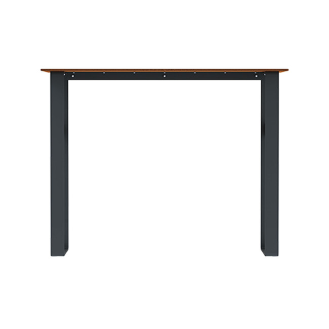 High Rectangle Metal Macis / HPL HPL Table - 4places - anthracite 7016 / cheen clear
