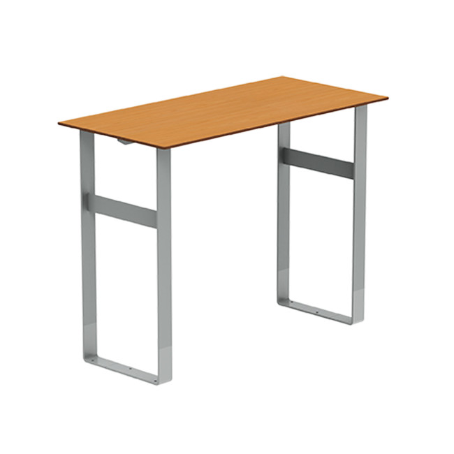 High Rectangle Metal Macis / HPL HPL Table - 4places - anthracite 7016 / cheen clear