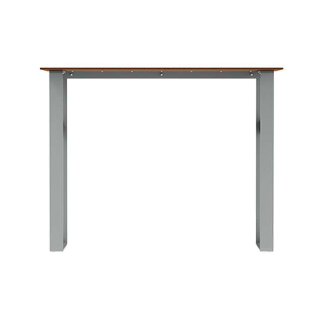 High Rectangle Metal Macis / HPL HPL Table - 4places - anthracite 7016 / cheen clear