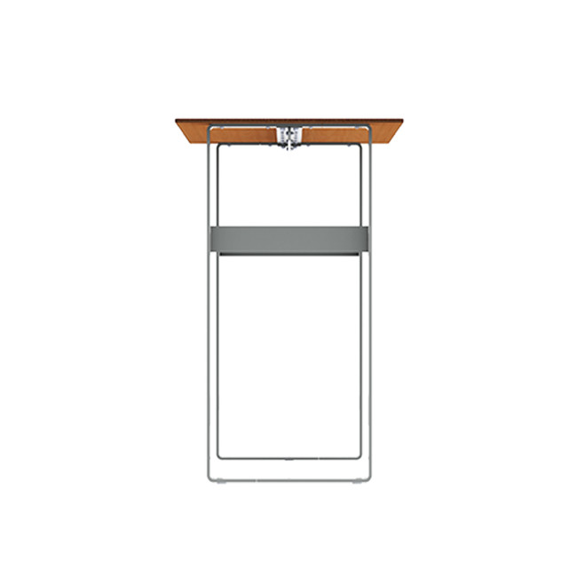 High Rectangle Metal Macis / HPL HPL Table - 4places - anthracite 7016 / cheen clear