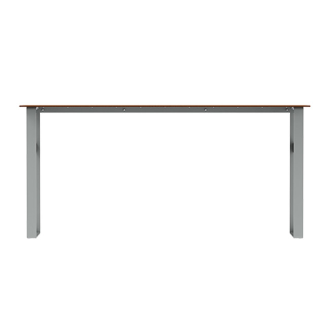 High Rectangle Metal Macis Table / HPL HPL - 6places - anthracite 7016 / clear chene