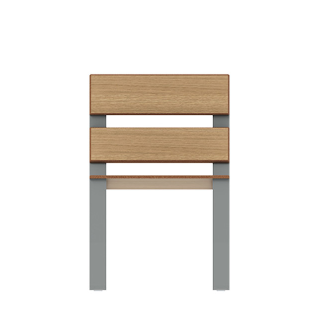Metal / HPL MAC SHOUTING ARMCHAIR - 1place - anthracite 7016 / clear chene