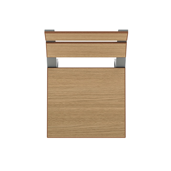 Metal / HPL MAC SHOUTING ARMCHAIR - 1place - anthracite 7016 / clear chene