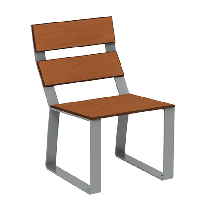 Metal / HPL MAC SHOUTING ARMCHAIR - 1place - anthracite 7016 / clear chene
