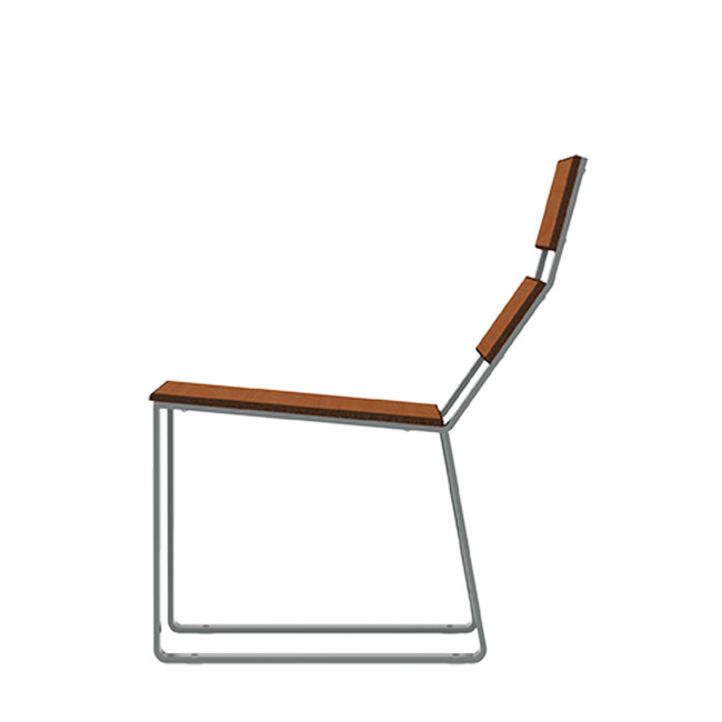 Metal / HPL MAC SHOUTING ARMCHAIR - 1place - anthracite 7016 / clear chene