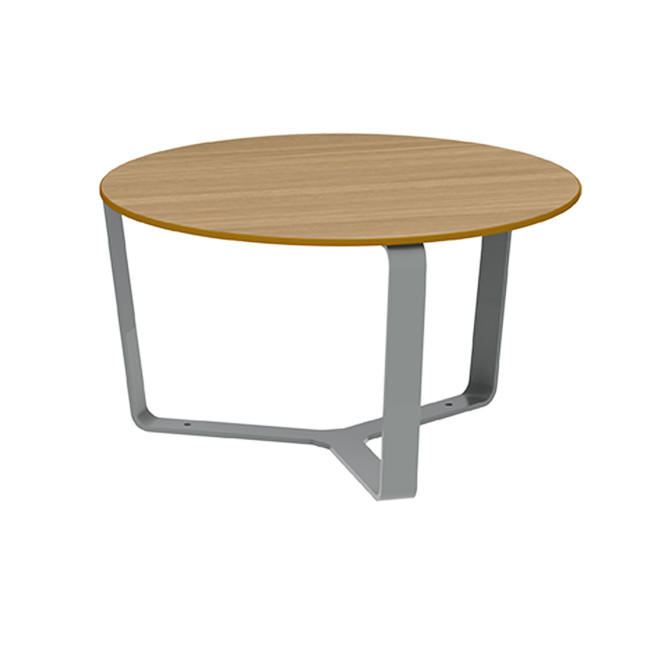 Round Coffee Table Metal Macis / HPL - anthracite 7016 / clear chene