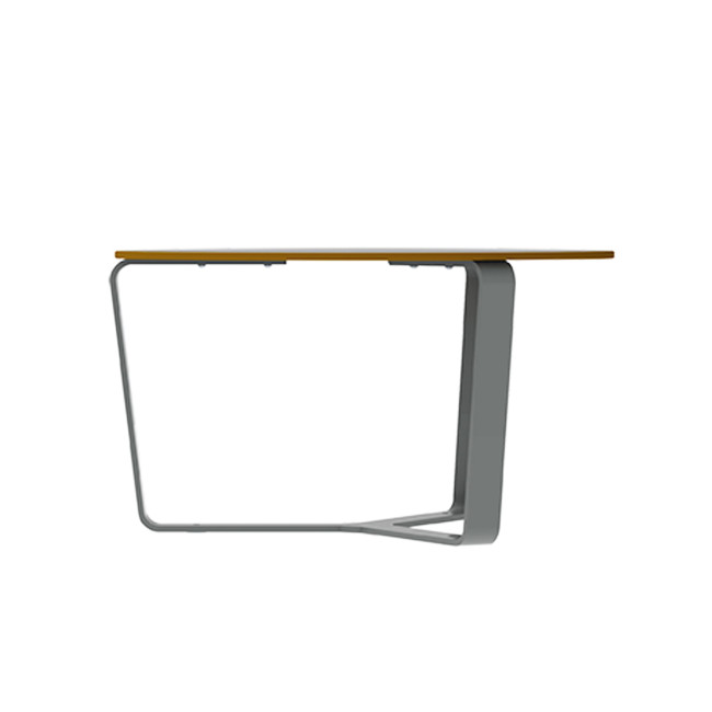 Round Coffee Table Metal Macis / HPL - anthracite 7016 / clear chene