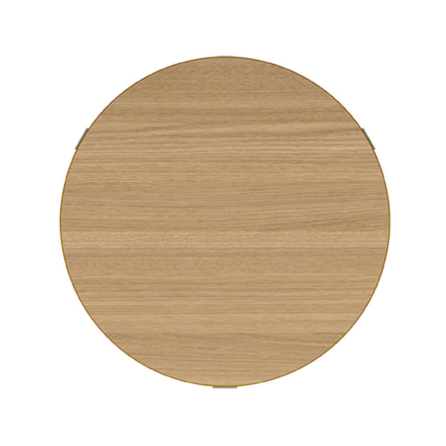 Round Coffee Table Metal Macis / HPL - anthracite 7016 / clear chene
