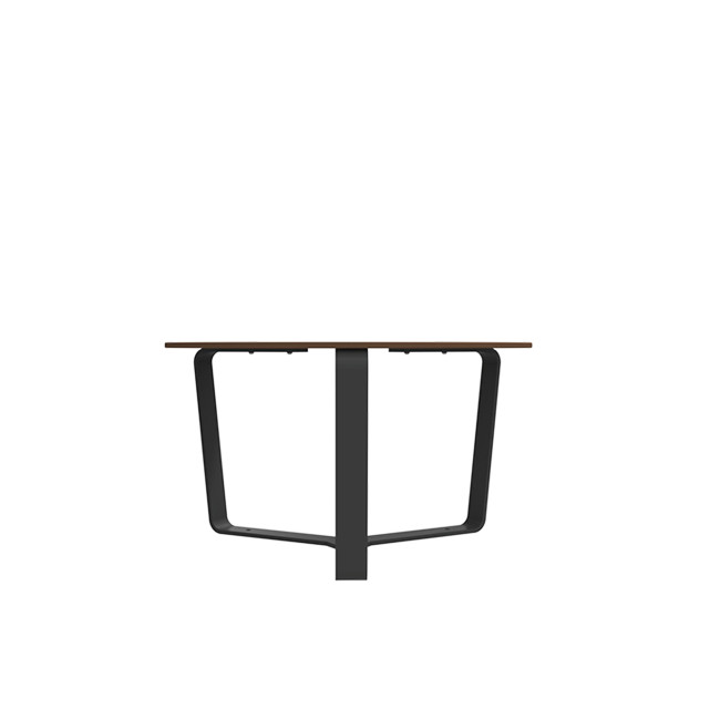 Round Coffee Table Metal Macis / HPL - anthracite 7016 / clear chene