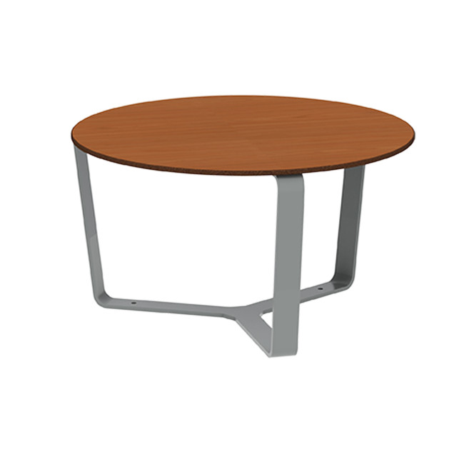 Round Coffee Table Metal Macis / HPL - anthracite 7016 / clear chene