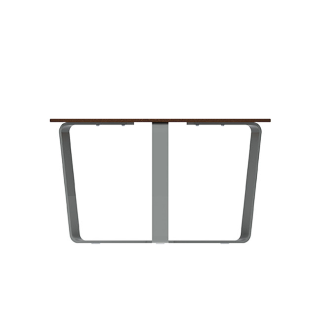 Round Coffee Table Metal Macis / HPL - anthracite 7016 / clear chene