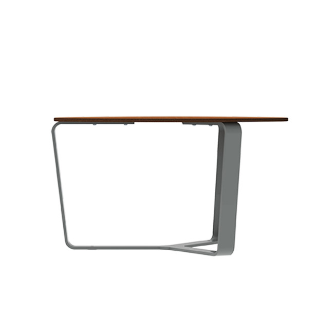 Round Coffee Table Metal Macis / HPL - anthracite 7016 / clear chene