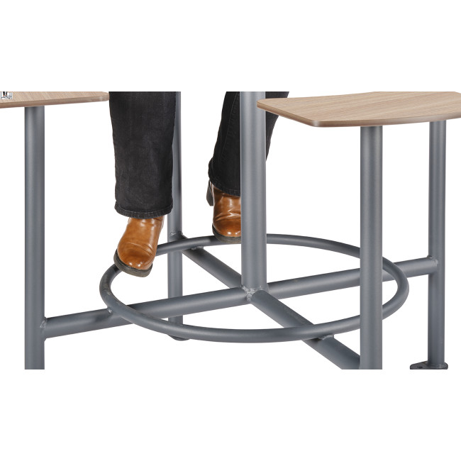 4-Square Hanging Table 4 Square Metal Moka / HPL - Anthracite 7016 / Clear Chene