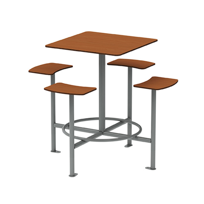 4-Square Hanging Table 4 Square Metal Moka / HPL - Anthracite 7016 / Clear Chene