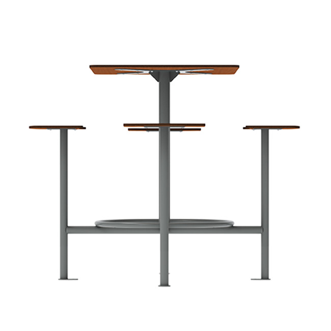 4-Square Hanging Table 4 Square Metal Moka / HPL - Anthracite 7016 / Clear Chene