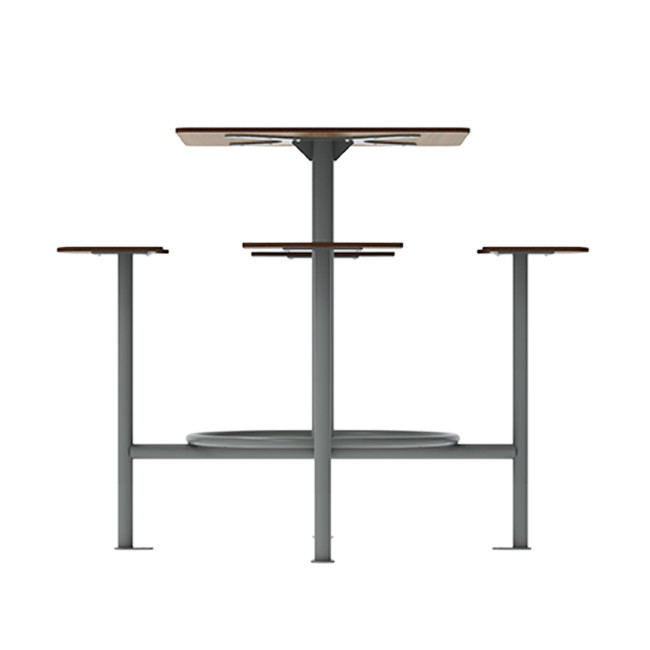4-Square Hanging Table 4 Square Metal Moka / HPL - Anthracite 7016 / Clear Chene