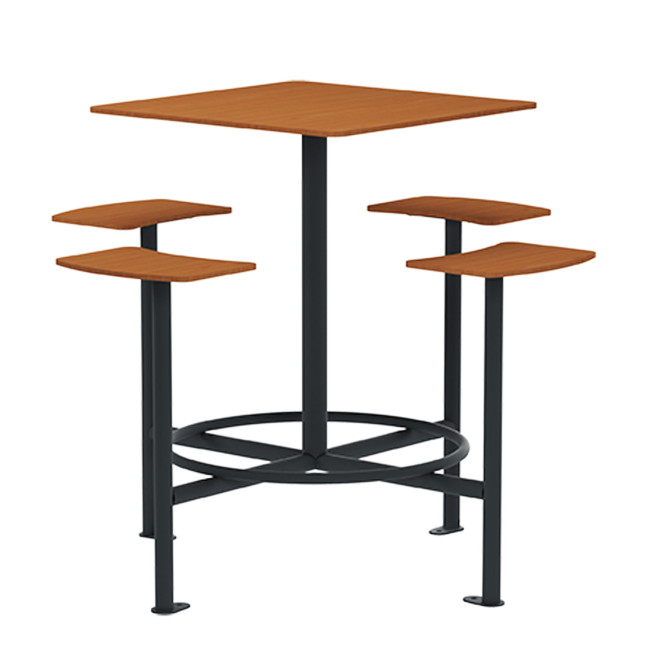 4-Square Hanging Table 4 Square Metal Moka / HPL - Anthracite 7016 / Clear Chene