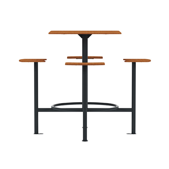 4-Square Hanging Table 4 Square Metal Moka / HPL - Anthracite 7016 / Clear Chene