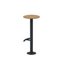 TABOURET HAUT AVEC REPOSE-PIEDS EN MÉTAL / HPL - 1PLACE