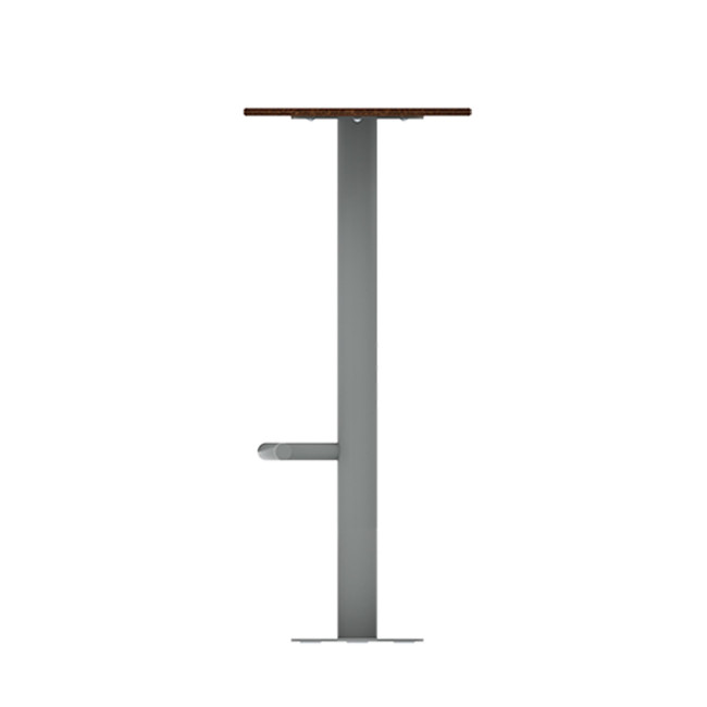 High Pikor Stool with Metal Footrest / HPL - 1Place - Anthracite 7016 / Clear Chene