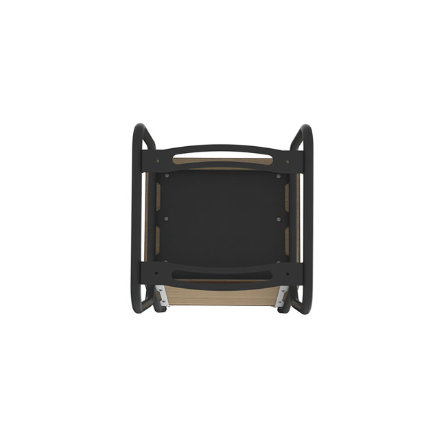 Metal Sollya Armchair / HPL - 1place - anthracite 7016 / clear chene