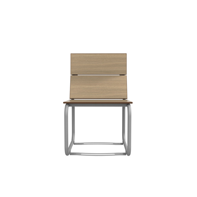 Metal Sollya Armchair / HPL - 1place - anthracite 7016 / clear chene