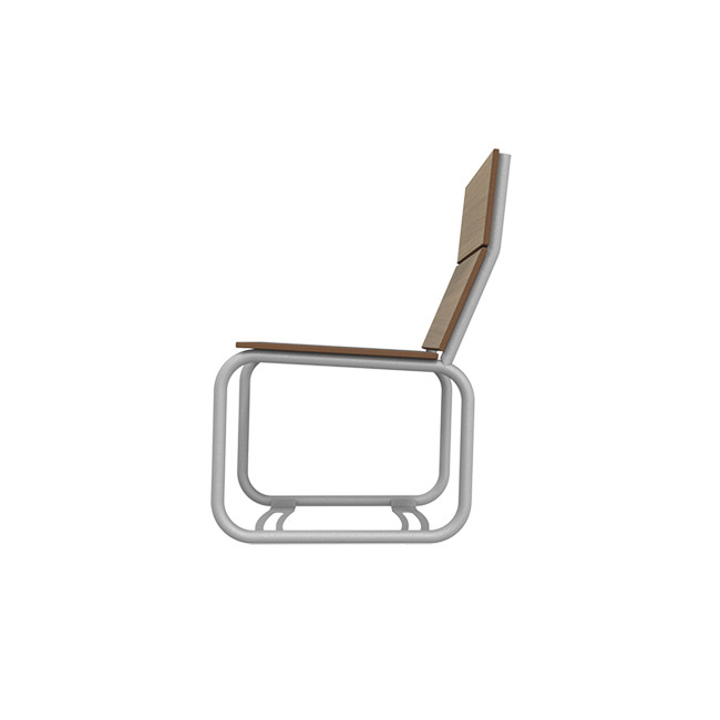 Metal Sollya Armchair / HPL - 1place - anthracite 7016 / clear chene
