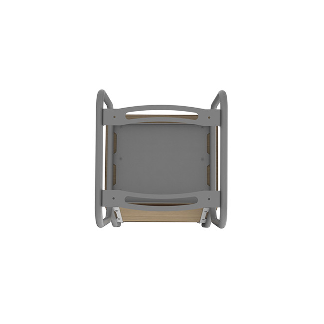 Metal Sollya Armchair / HPL - 1place - anthracite 7016 / clear chene