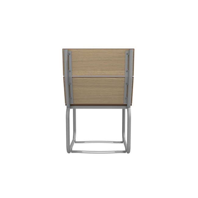 Metal Sollya Armchair / HPL - 1place - anthracite 7016 / clear chene