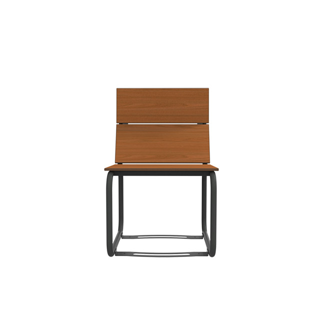 Metal Sollya Armchair / HPL - 1place - anthracite 7016 / clear chene