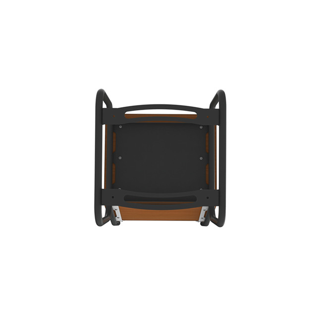 Metal Sollya Armchair / HPL - 1place - anthracite 7016 / clear chene
