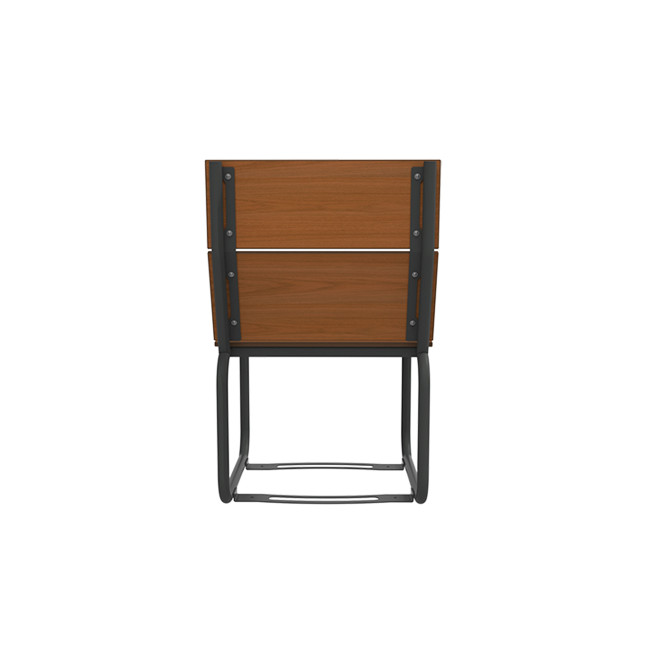 Metal Sollya Armchair / HPL - 1place - anthracite 7016 / clear chene
